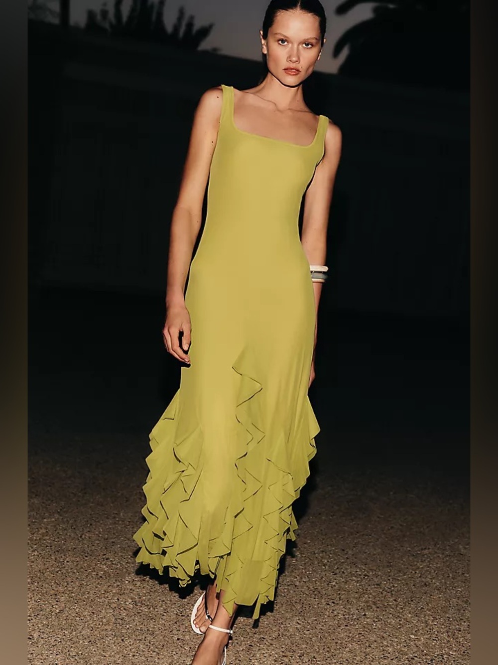 Especia Mesh Ruffle Dress - Picture 1 of 5